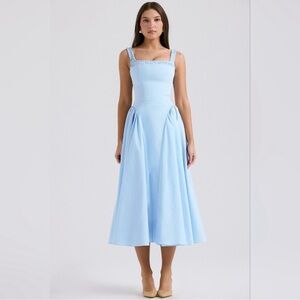 House Of CB - Dorothy Italian Azure Light Blue Midi Dress